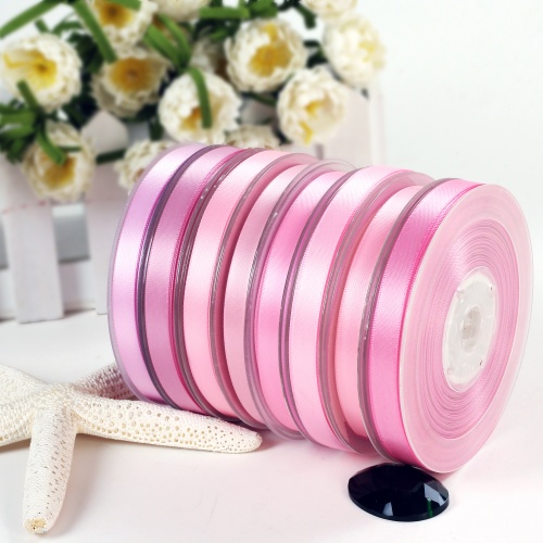 wedding party pink satin ribbon